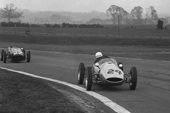 John Surtees Jim Clark Goodwood 1960 John Surtees Jim Clark Goodwood 1960
