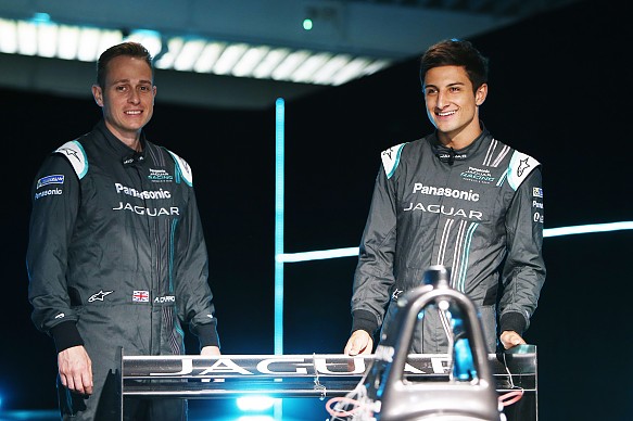Carroll, Evans, Jaguar FE launch
