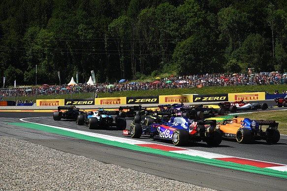 Austrian GP F1 race start 2019 Austrian GP F1 race start 2019