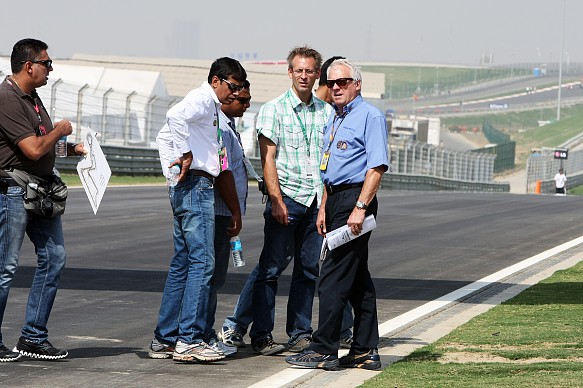 Charlie Whiting India F1 track inspection Charlie Whiting India F1 track inspection