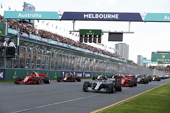 F1 start 2018 Australia Melbourne F1 start 2018 Australia Melbourne