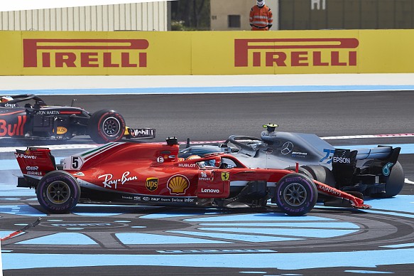 Sebastian Vettel Valtteri Bottas collision French GP 2018 Sebastian Vettel Valtteri Bottas collision French GP 2018
