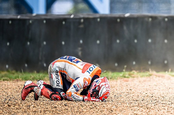 Marc Marquez Honda Thailand MotoGP 2019 crash Marc Marquez Honda Thailand MotoGP 2019 crash