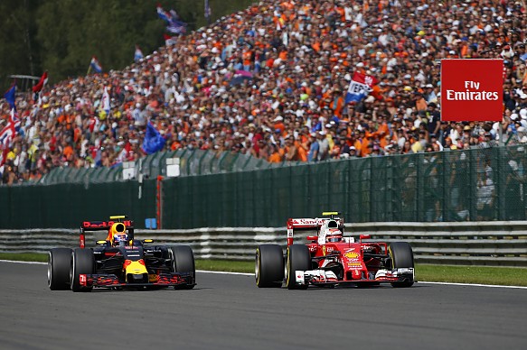 Max Verstappen Kimi Raikkonen 2016 Belgian Grand Prix Max Verstappen Kimi Raikkonen 2016 Belgian Grand Prix