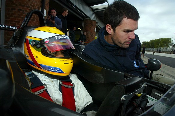 Marc Hynes Lewis Hamilton 2003 British Formula 3 Brands Hatch Marc Hynes Lewis Hamilton 2003 British Formula 3 Brands Hatch