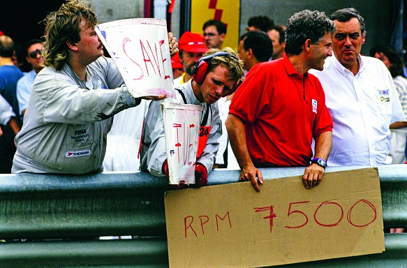 Eric van de Poele pit boards 1992 Spa 24 Hours Eric van de Poele pit boards 1992 Spa 24 Hours