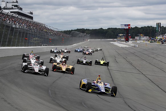 2018 Indycar Pocono restart 2018 Indycar Pocono restart