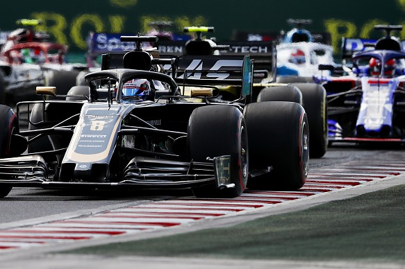 Romain Grosjean Haas Hungarian Grand Prix 2019 start Romain Grosjean Haas Hungarian Grand Prix 2019 start
