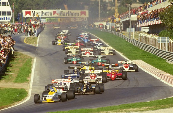 1984 Portuguese Grand Prix start 1984 Portuguese Grand Prix start