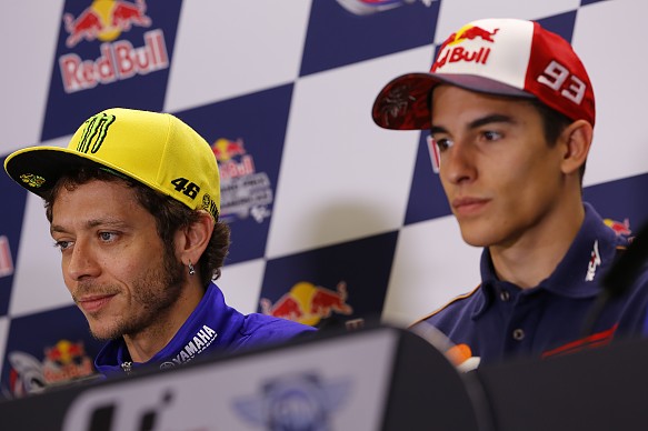 Valentino Rossi and Marc Marquez Valentino Rossi and Marc Marquez