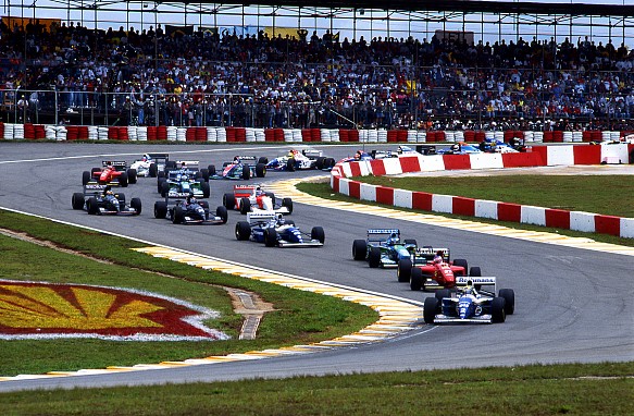 Senna 1994 F1 race start Brazil Senna 1994 F1 race start Brazil