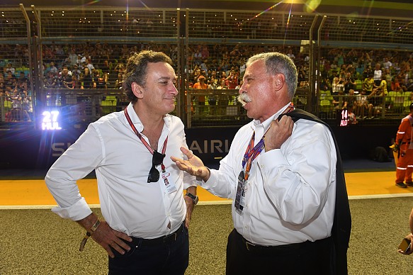 Alejandro Agag, Chase Carey 2018 Singapore Grand Prix Alejandro Agag, Chase Carey 2018 Singapore Grand Prix