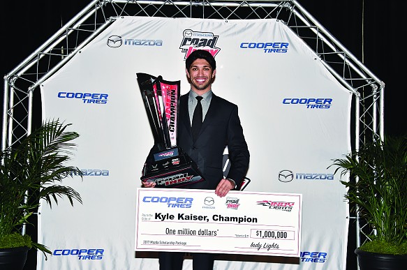 Kyle Kaiser Indy Lights champion 2017 Kyle Kaiser Indy Lights champion 2017