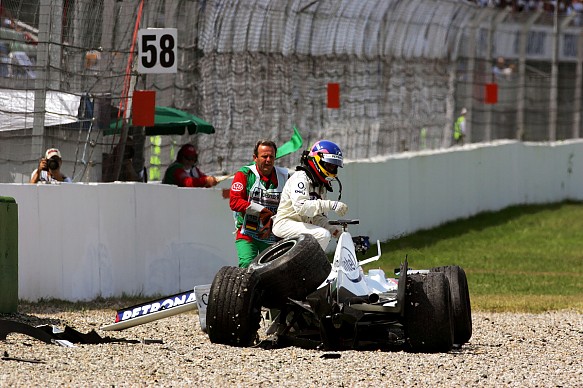 Jacques Villeneuve crash German GP 2006 Jacques Villeneuve crash German GP 2006
