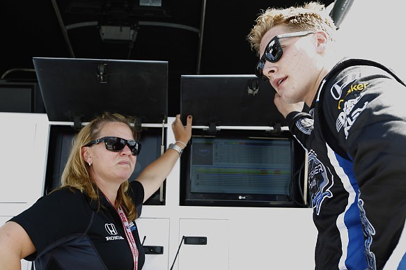 Sarah Fisher and Josef Newgarden Sarah Fisher and Josef Newgarden