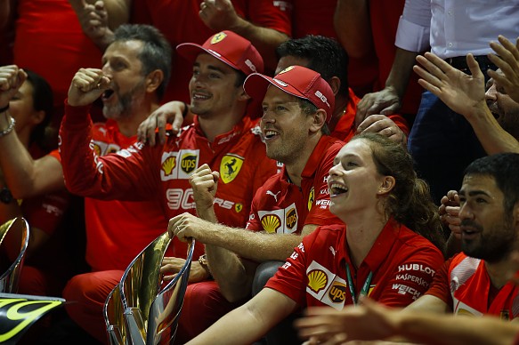 Sebastian Vettel wins Singapore GP 2019 Sebastian Vettel wins Singapore GP 2019
