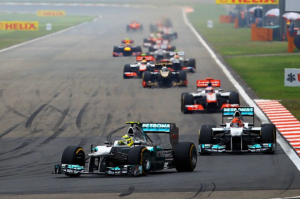 F1 China 2012 Rosberg Schumacher backstraight F1 China 2012 Rosberg Schumacher backstraight